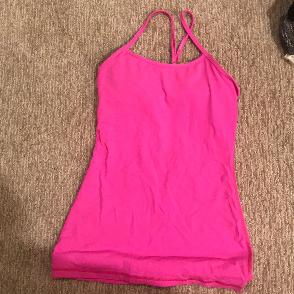 Pink lululemon yoga tank